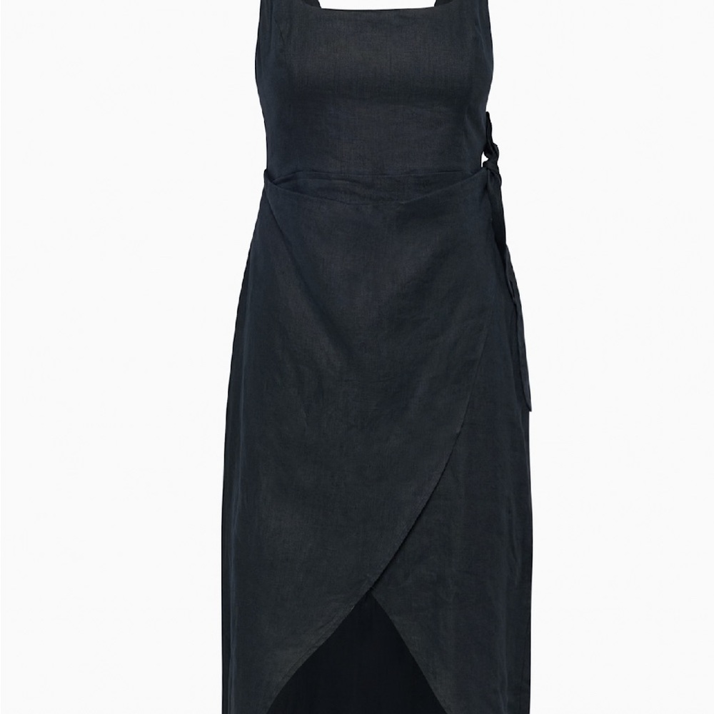 Wilfred New Saturn Linen Midi Dress (Dark Night Navy)